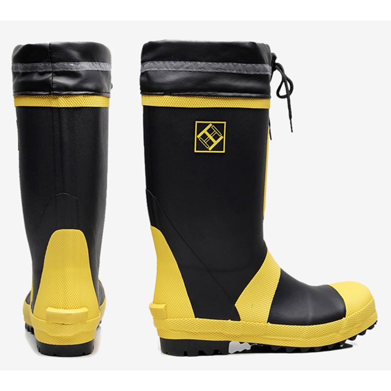 homme bottes de pluie taille 50 chaussures homme chaussures de pluie hauteur augmentée chaussures à semelles compensées haut bottes en caoutchouc couleur mixte travail chaussure