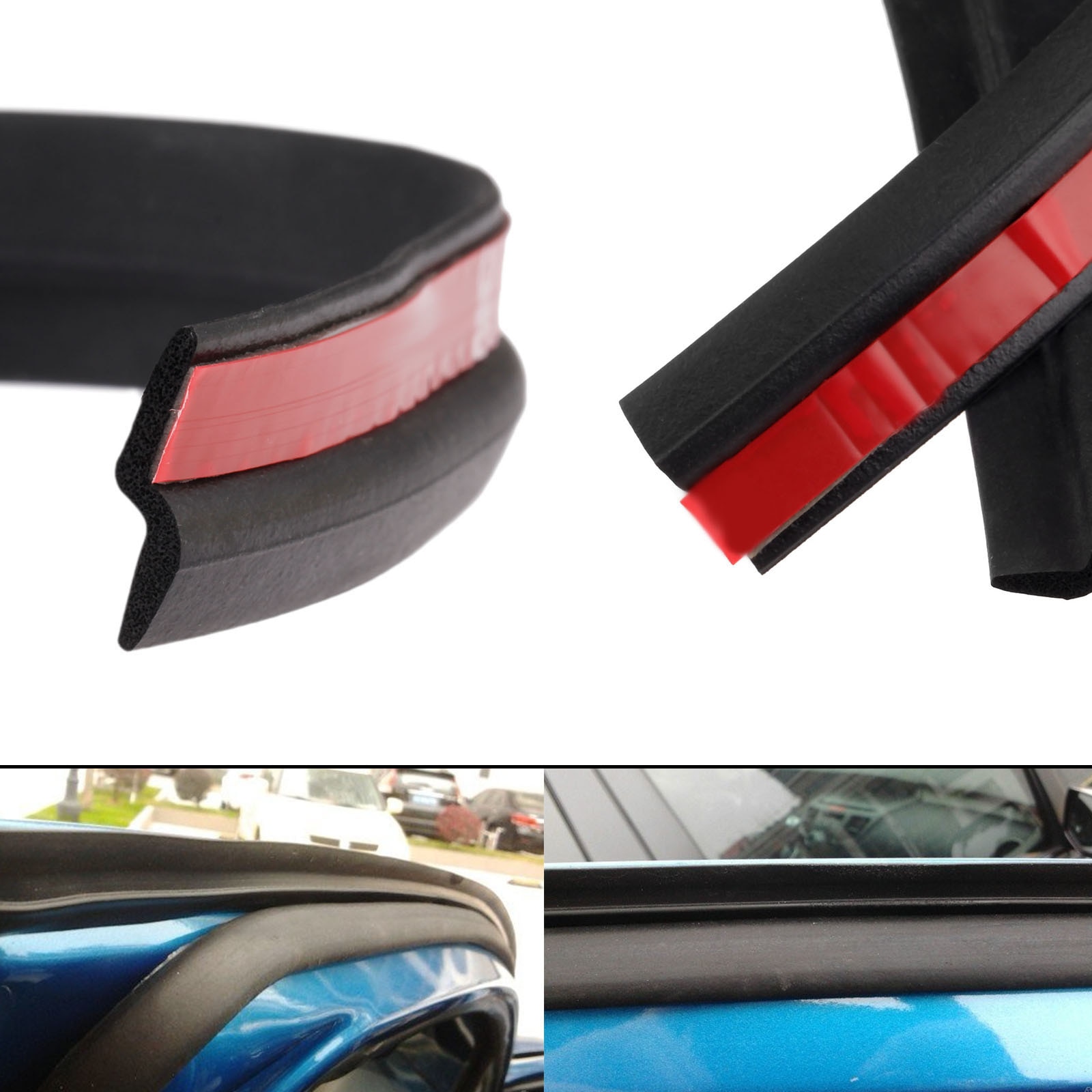 Joint d'étanchéité en caoutchouc de type z pour portière de voiture, 4 mètres, garniture étanche, isolation phonique, bande d'étanchéité en caoutchouc epdm pour voiture