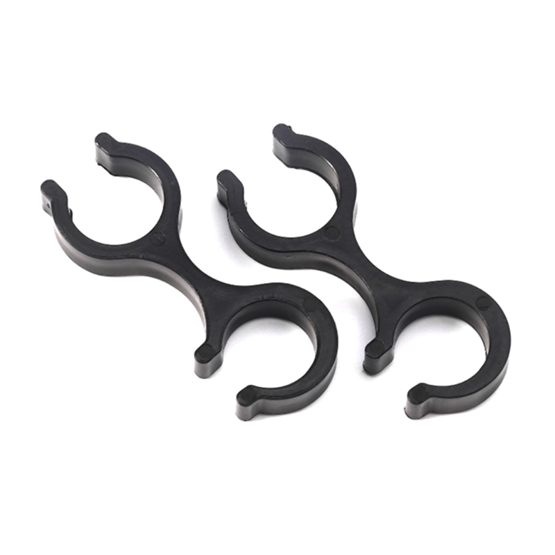 2Pcs Wandelstok Gesp Trek Mand Rubber Tip Koolstofvezel Hike Polen Sluiting