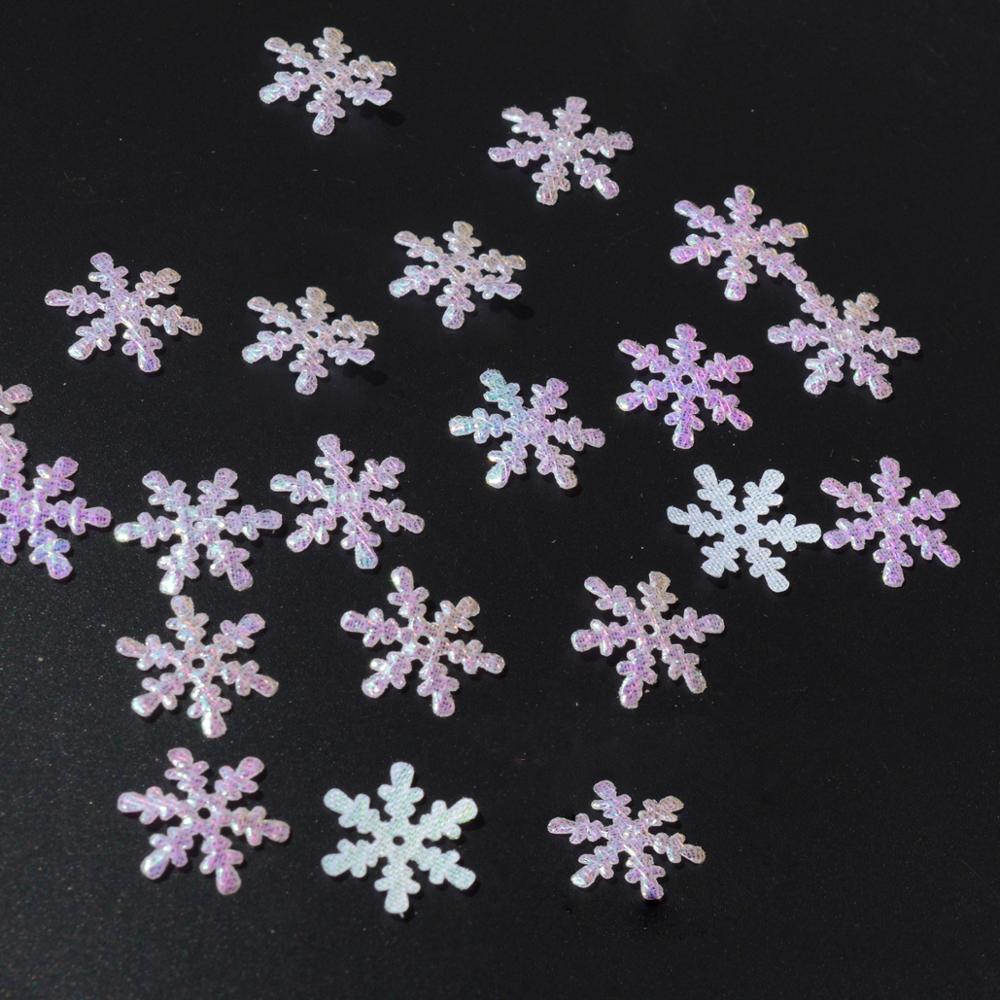 500 stk 25mm kunstige jule snefnug bord konfetti klud sne kort konfetti gør julepynt tilbehør dekor: Stil 4