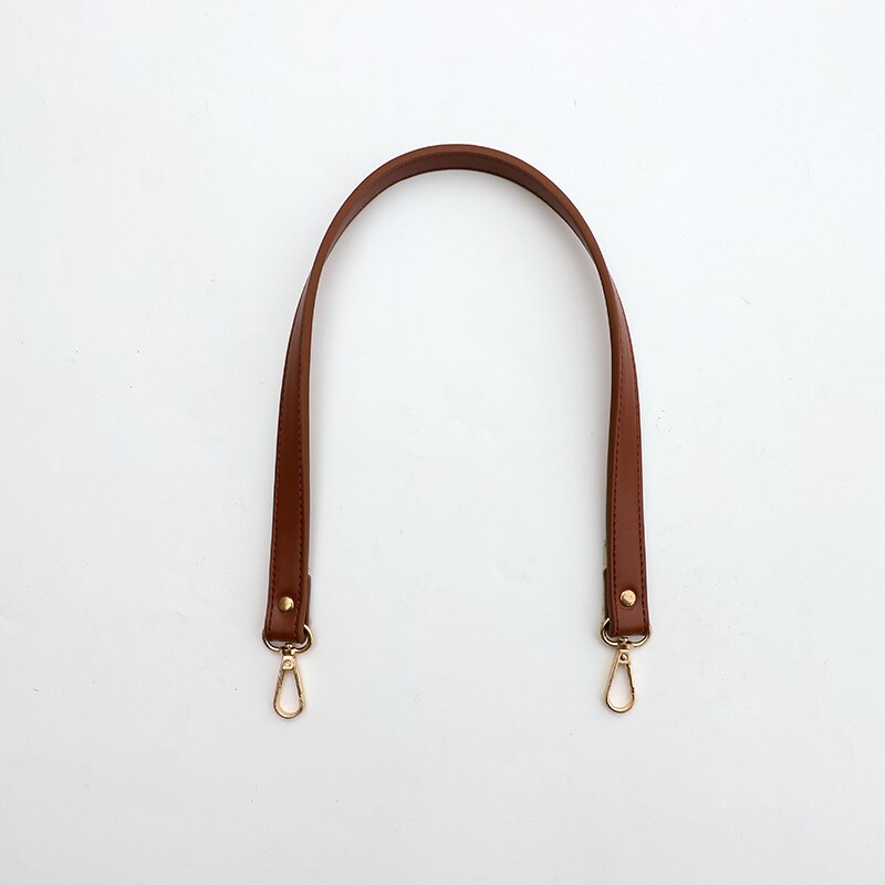 Dames pu leren schouderband zwarte handtas tas riem diy tassen handvat vervangende tas korte banden handtassen accessoires: 7- bruin