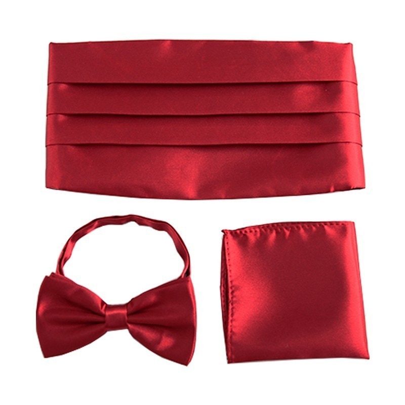 Bruiloft heren cummerbunds sets pochet zakdoeken strikken smoking formele sjerp brede riemen