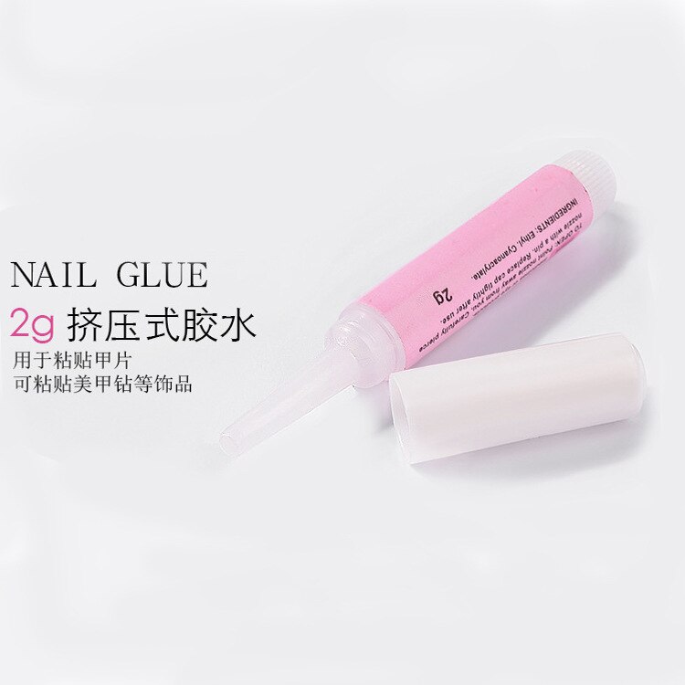 5 Stks/set 2G Nail Lijm Super Lijm Mini Beauty Nail Valse Art Decoratie Tips Acryl Lijm Steentjes Gebruiker