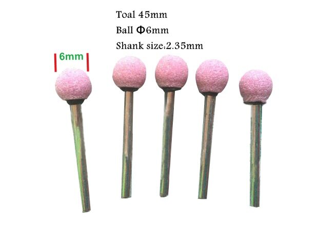 EasyNail-broca esférica Korund para uñas, broca rotativa de piedra de cerámica rosa, herramientas de manicura y pedicura, accesorio de taladro eléctrico, 1 ud.