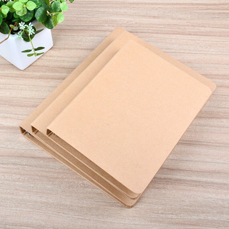 Vintage A4/A5/B5/A6 Kraft Folder Documents 4 Kraft Binder with Clip Stationery Office School Supplies