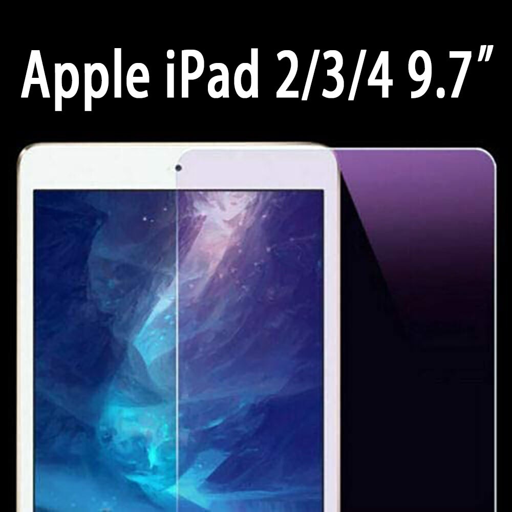 For Apple iPad 2 3 4 5 6 7 8/AIR 1 2 3 4/Mini 1 2 3 4 5 7.9" /Pro 9.7"/Pro 10.5“/Pro 11 -Tempered Glass Screen Protector Cover: iPad 2 3 4 9.7inch