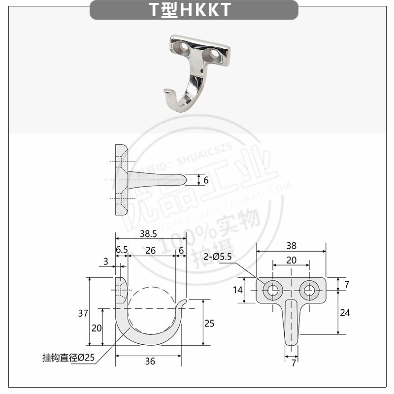 Rvs industriële haak voor maritieme lasten - draaghaak hkkj hkkt deurhaak: Hkkt