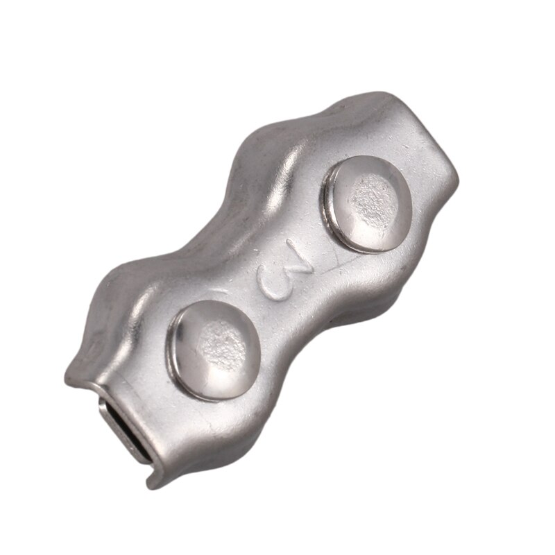 Detal 20 szt. 3Mm dwustronne klipsy stal nierdzewna lina stalowa uchwyty zaciski zacisk