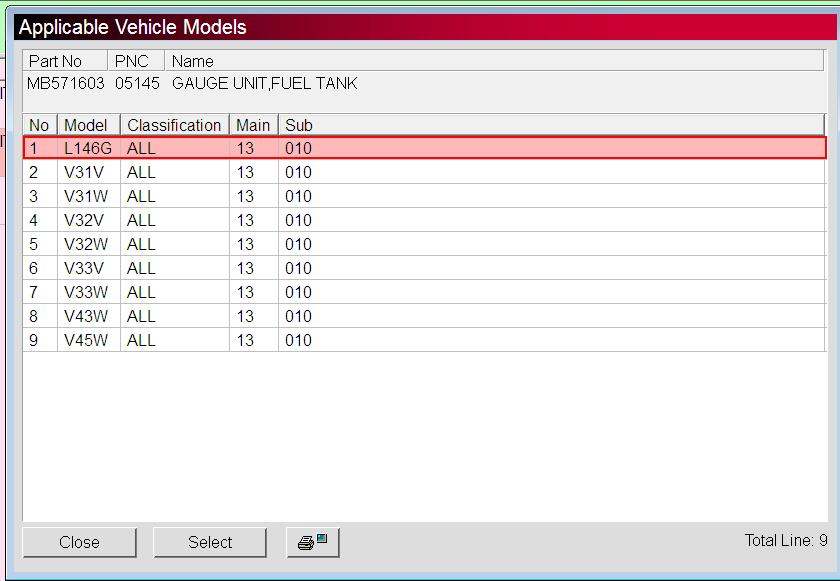 Pajero Montero 2.5 Td Capteur Niveau Carburant Mitsubishi Pajero/Montero 2.5 TD 1989-2004 - Référence MB571603 Pièce Pajero Classique