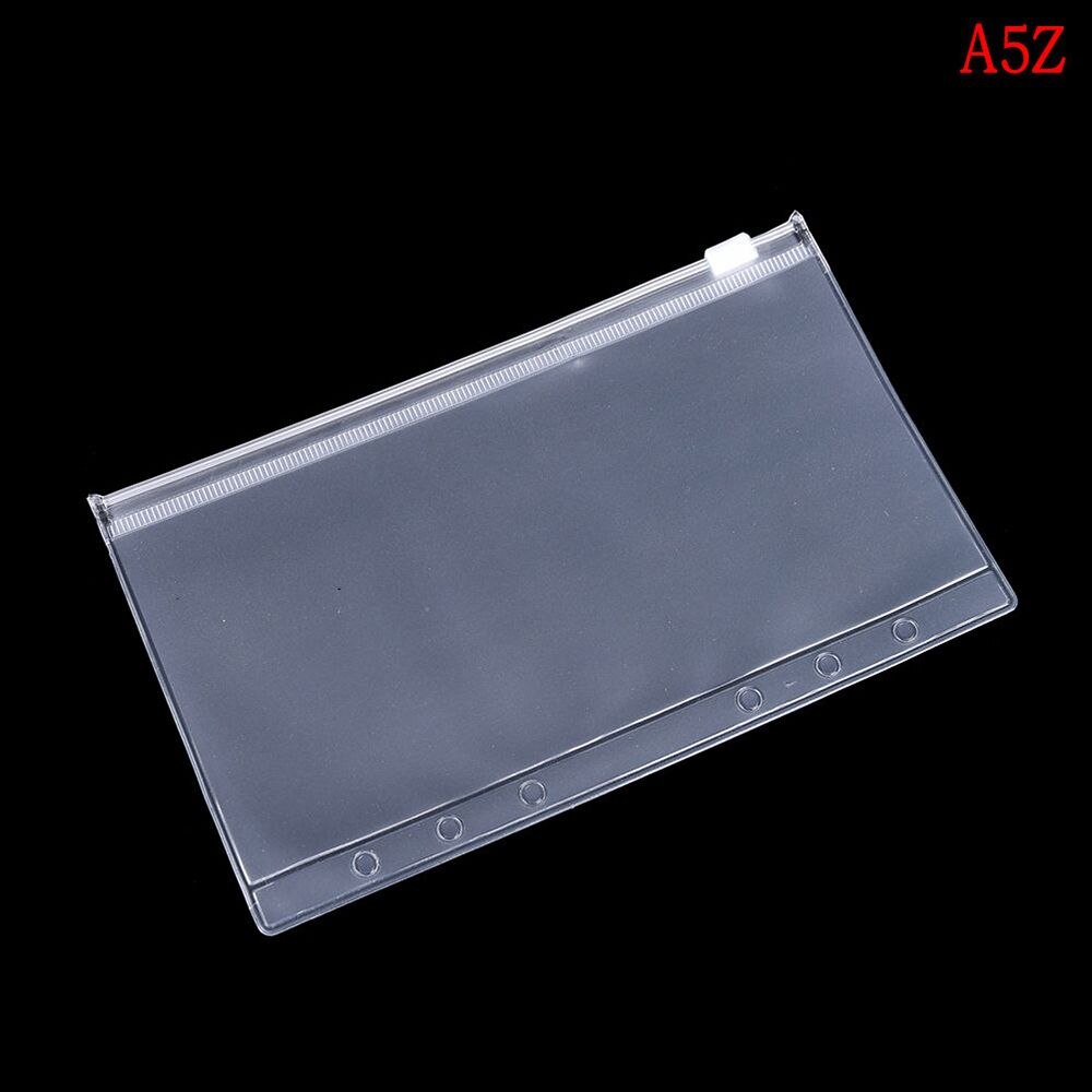 Archivador de sobres con cierre de cremallera A5/A6, transparente, organización, papelería, escuela, oficina, suministro de archivos, accesorios para carpetas: A5 Z