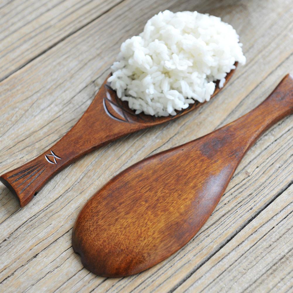 Rice Spoons Fish Shape Non-stick Rice Paddle Woode... – Grandado