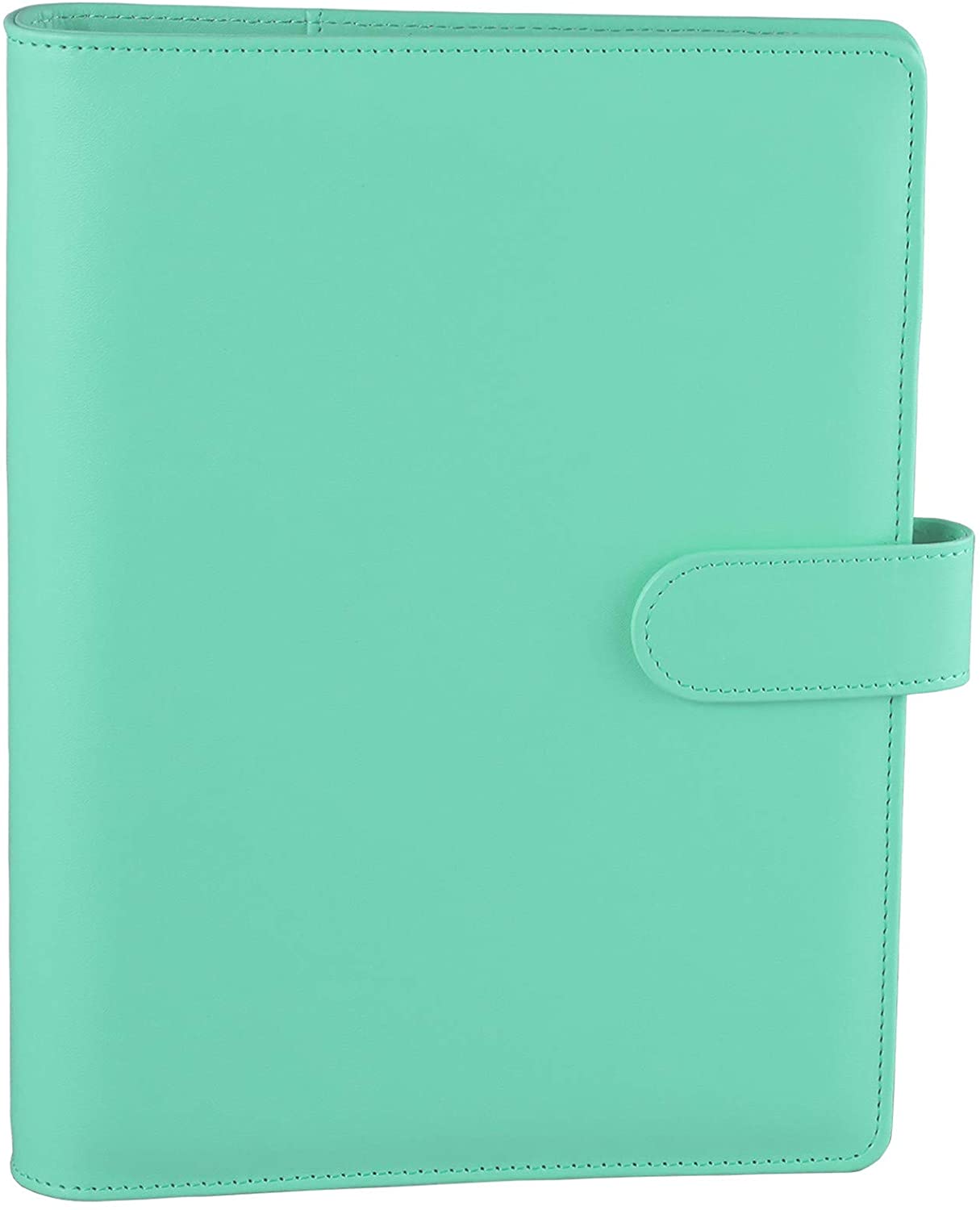 A5 Binder PU Leather 6-Ring Notebook Binder Cover for A5 Filler Paper, Refillable A5 Personal Planner Binder with Magnetic: A5-Green