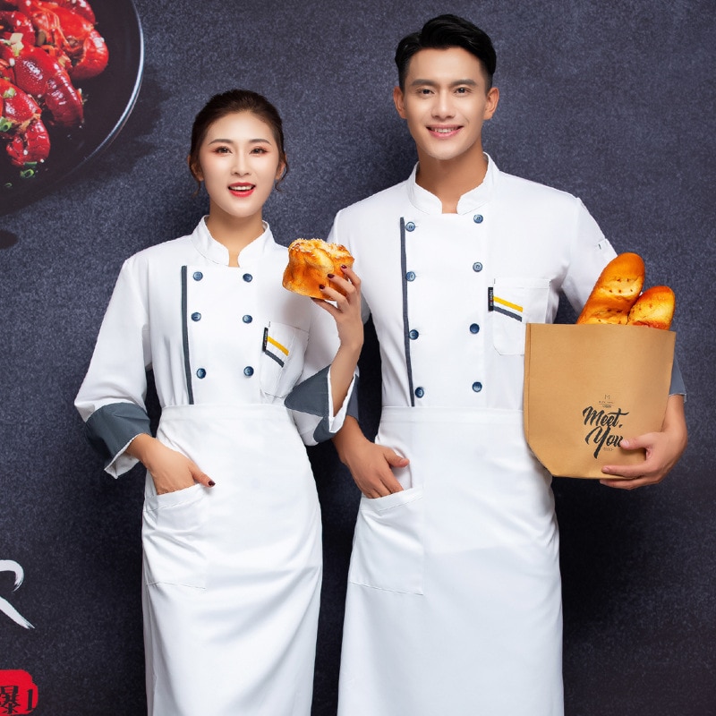 Restaurant Clothes Chef Uniform After Men Long Sleeve Qiu Dong Hotel Catering Chef's Kitchen Clothing