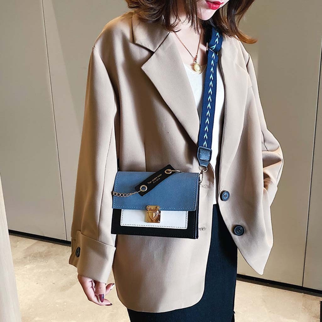 38 # sac à bandoulière femmes mat contraste couleur sac à bandoulière petit sac carré téléphone portable sac à main