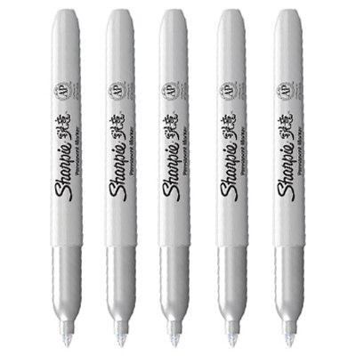5 stücke Amerikanischen Marker Sharpie metallisch Gruß Karte Tapete Zeichen Fettige Nicht Verblasst Unterschrift Marker Gold Silber Kupfer verrotten Grün: Silber-