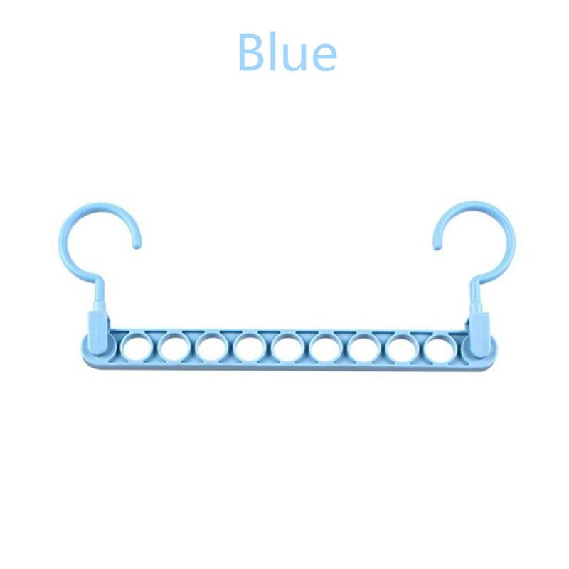 Cintres magiques multi-ports pour vêtements, Support de séchage, en plastique, multifonctions, pour cravates, écharpes, ceinture: blue