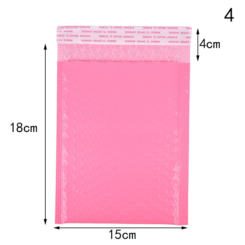 Rosa papper bubbel vadderade brev kuvert påse bubbel post kuvert påse förpackning påsar brevpåsar 10 st/lot: Vinröd