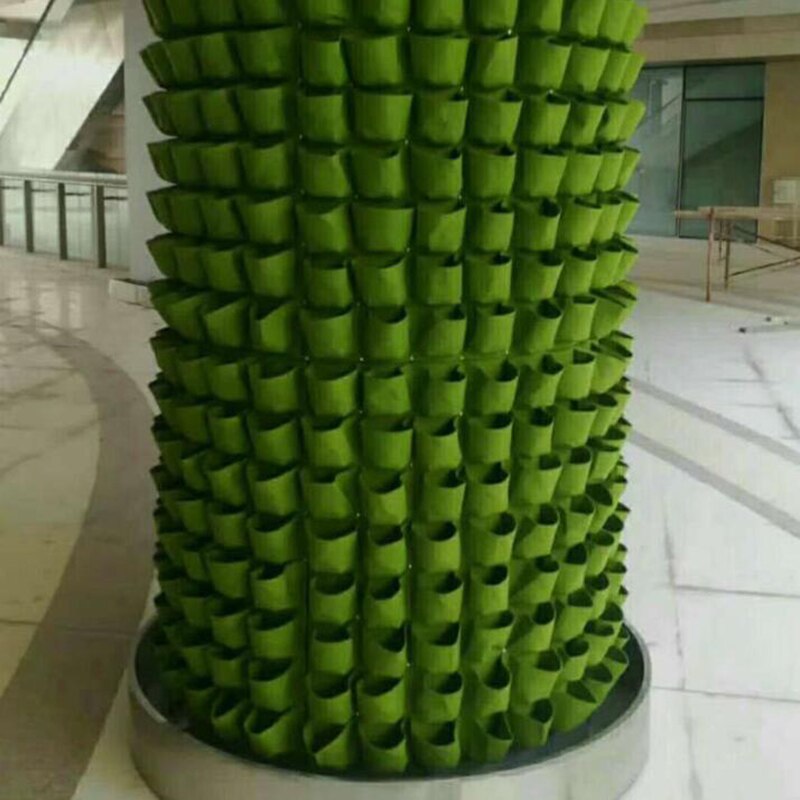 Vegg hengende plante poser lommer grønn vokse bag planter vertikal hage grønnsak levende bonsai bag blomst hjem forsyning