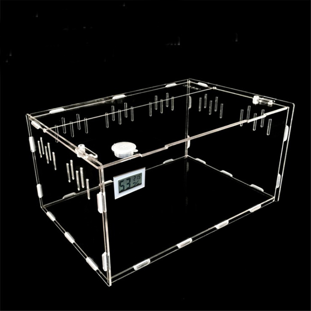 S/L Size Reptile Tank Insect Spiders Tortoise Lizard Acrylic Transparent Breeding Box Vivarium Lid Reptile Pet Product Terrarium: S Size