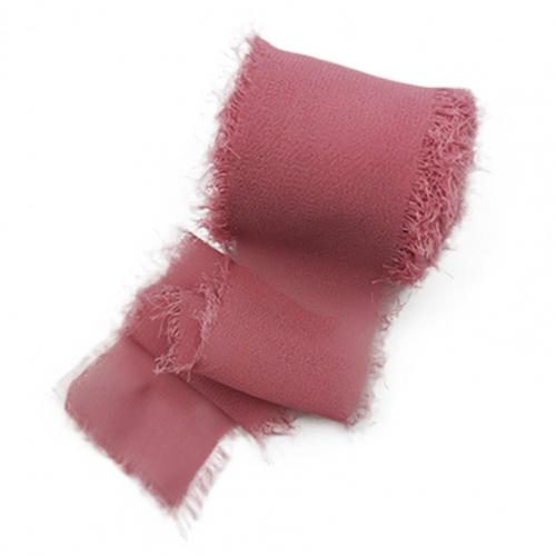 Verzwakte Randen Rimpel Chiffon Zijden Lint Bruiloft Bloem Boeket Wrap Decor Prop Diy Kleding Naaien Stof Diy: Bean Paster