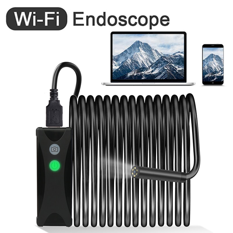 5.5Mm 1/2/5M Wifi Endoscoop Mini Camera Zachte Kabel Usb Endoscoop Borescope Inspectie Camera Voor android/Iphone En Pc