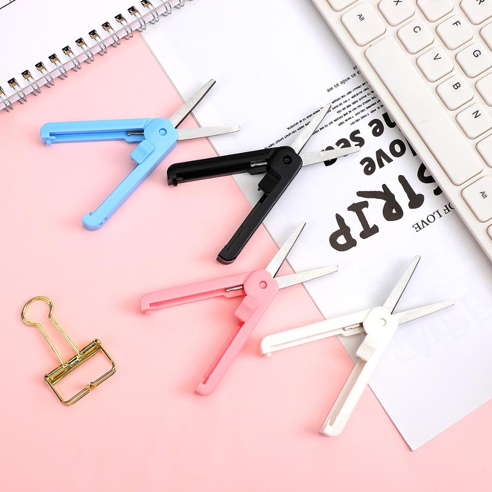 Crafting Portable Scissors Paper-cutting Folding Safety Scissors Mini Stationery Scissors Office And School Hand Cut Supplies