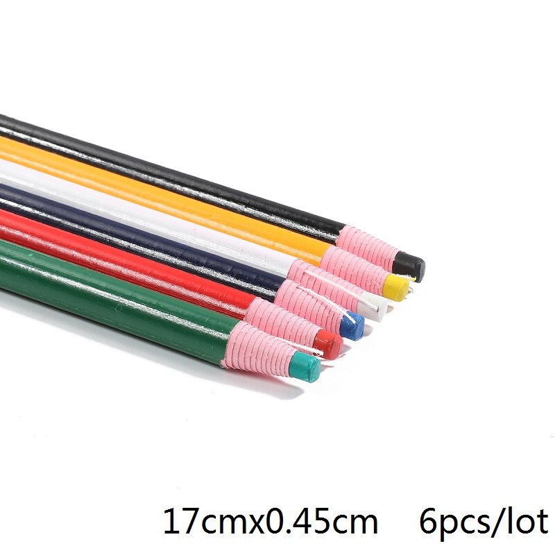 Sarti in tessuto multicolore gesso cancellabile pennarello in tessuto patchwork modello di abbigliamento impostato di attrezzi per cucire fai-da-te accessori per cucito: 6pezzi 6 colori