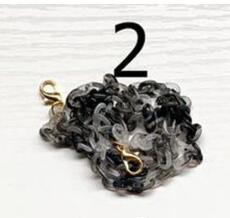 Flerfarvet leopard akryl anti-tab maske lanyard halskæde harpiks maske kædeholder tilbehør: 9 store 70 cm