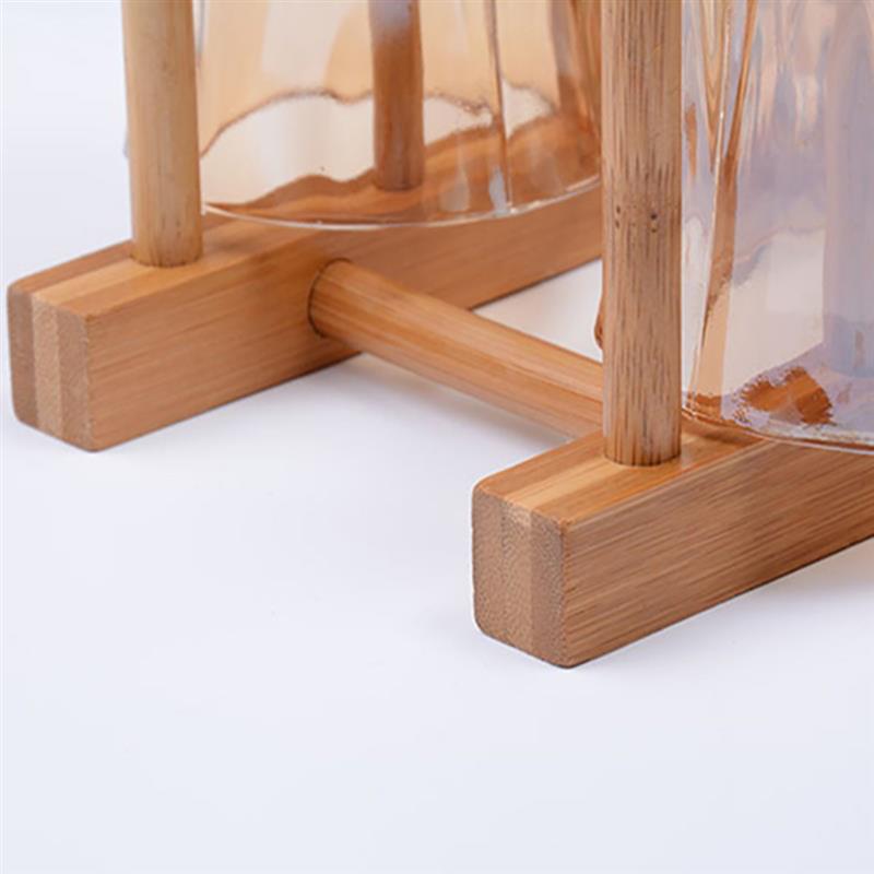 Natural Bamboo Tray Drain Rack Dish Rack Bamboo Multi-Purpose Dish Drying Racks Plate Racks For Tea Cup Kitchen Storage