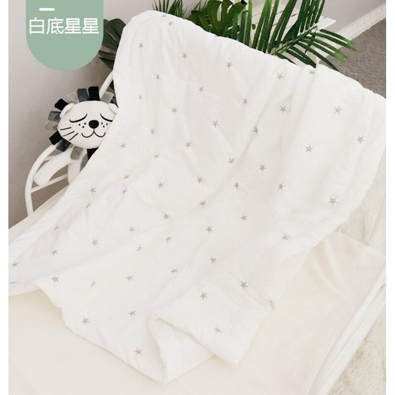 120*150cm sommer tynd quilt til børn bomuld koreansk luftgennemtrængelighed sengetæppe tæppe til hjemme børnehave skole: Stjerne