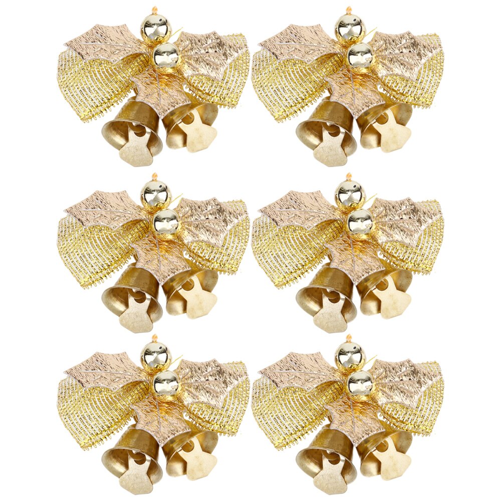 6 stuks kerststof strikken mini kerstboomstrikken kerststrikdecoratie