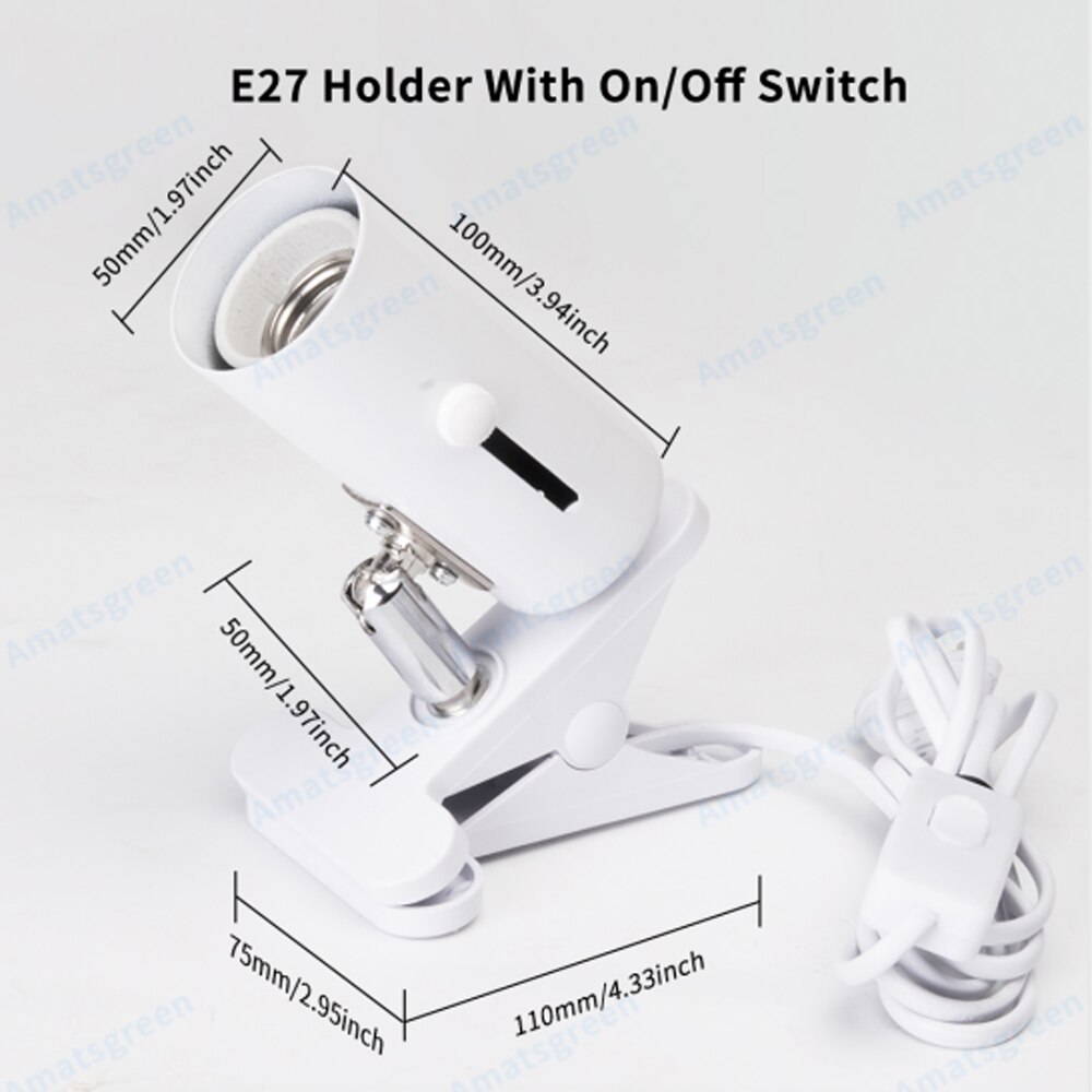 Indoor Plants Grow Light Red 630nm 660nm 850nm LED Light Bulb Bloom Booster for Flowering Enhancement, LED Light Therapy: Holder EU-Plug