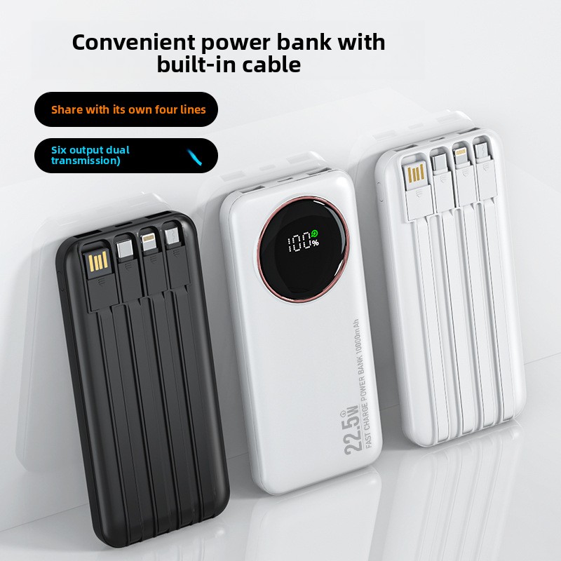 ferising ccc Power Bank Certified Ultra-High Capacity Power Bank – Super Fast Charging with Built-in Cable Portable