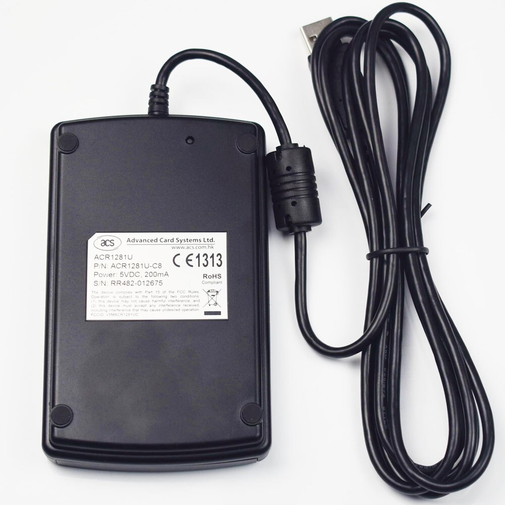 Acr120u atualização versão ACR1281U-C8 usb rfid leitor escritor + 2 pces 1k s50 cartão