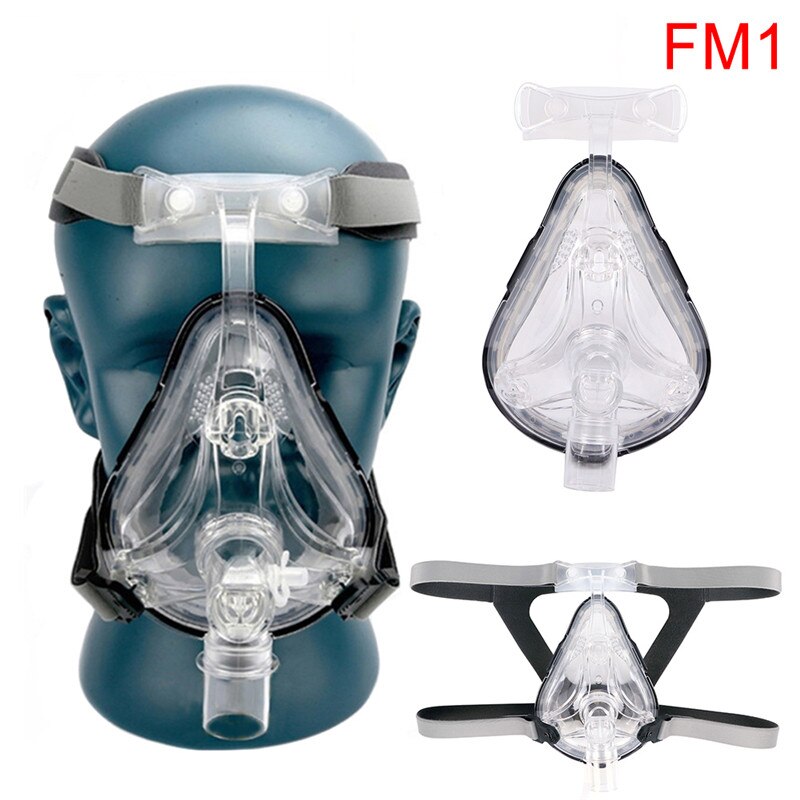 FM1 Volgelaatsmasker Cpap Auto Cpap Bipap Masker Met Gratis Hoofddeksels Wit Sml Voor Slaapapneu Osahs osas Snurken Mensen: BMC-FM1 / S