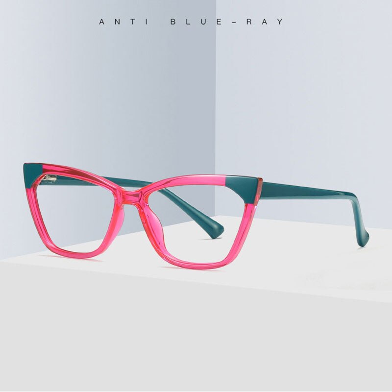 Okulary optyczne rama dla mężczyzn i kobiet okulary korekcyjne z pełnym obrzeżem plastikowe kobiety moda kolorowe okulary kobiecy styl