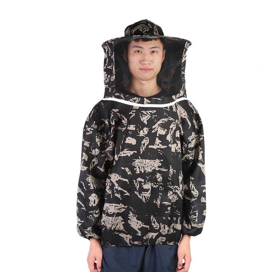 Average Size Beekeepers Tools Beekeeping Supplies with Single Zipper Beekeeper Protective Jacket Smock Bee Suit Hats