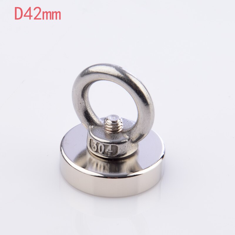 Sterk neodym magnet fiskekrok søkemagneter 0-80kg for vannmåler magnetisk utstyr holder: 0-60kg 1pc