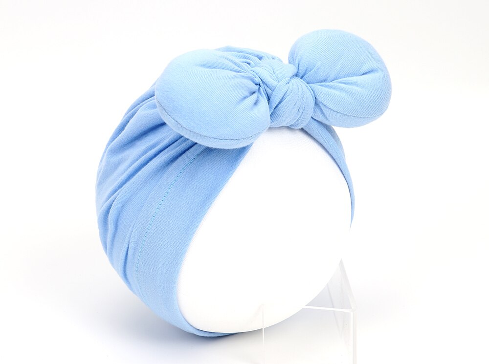 Mooie Zachte Baby Beanie Hoed Met Boog Knoop Cap Baby Peuter Motorkap Pasgeboren Headwraps Tulband Stuff Accessoires Fotografie Rekwisieten: 10