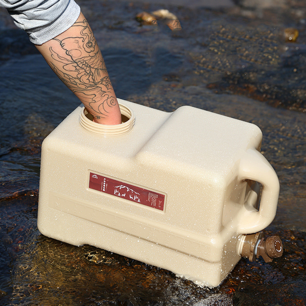 Household Large Capacity Water Storage Tank Water Storage Tank with Faucet Outdoor Camping Hiking Portable Bucket