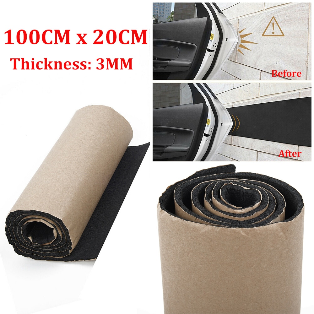 1/2 kpl 3mm auton pakettiauto äänieristys vaimennus eristys vaahto 100*20cm suoja auto äänieristys vaimennustarvikkeet