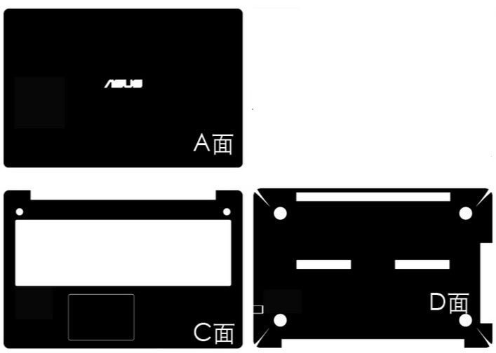 Z włókna węglowego winylu naklejki na skórę etui dla ASUS N550 N550J N550JX N550JK 15.6-cal