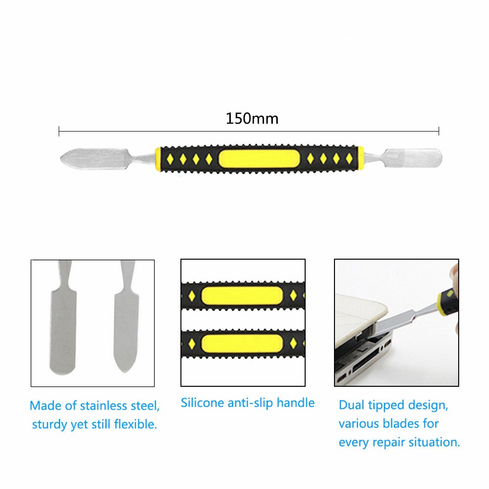 6pcs doppie estremità in metallo Spudger leva apertura Kit di strumenti di riparazione per telefono Computer orologio elettronica riparazione fai da te apertura leva Set di barre