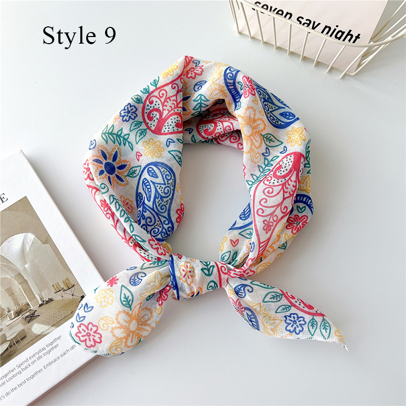 Châle Carré en Coton et Lin pour Femme, Écharpe Douce, Hijabs, Bandanas, Protection Solaire, Foulard de Tête, 55cm: GRIS