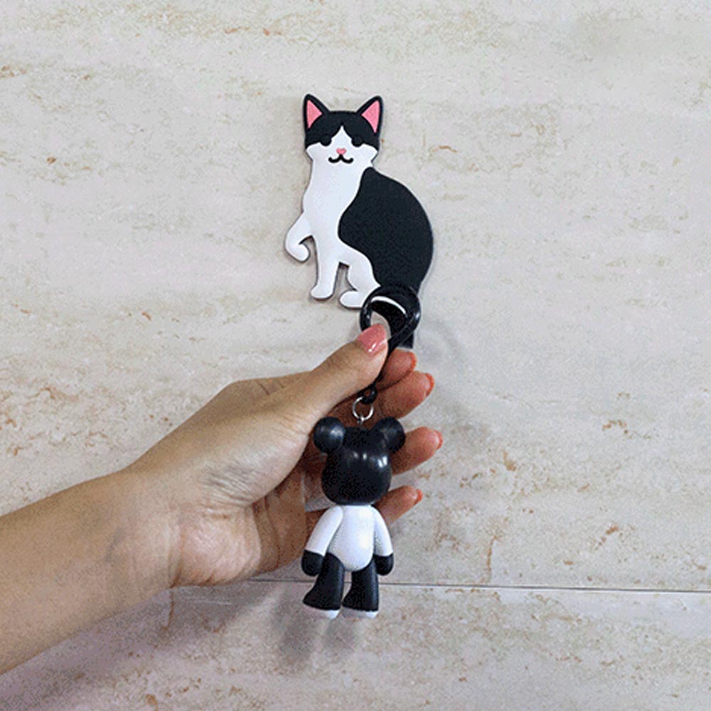 Haken sleutelhouder muur huis schattige dieren wandhaken decoratieve beer hond kat wasbeer haak hanger accessoire voor sleutels diversen