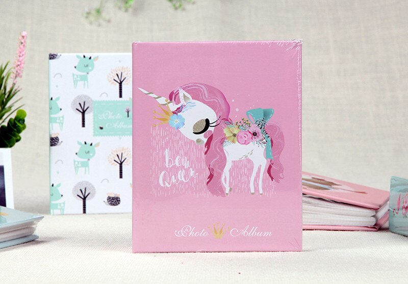 Children's Cartoon Photo Album 4D Large 6 Inch 100 Inset Album Photo 6 Inch Plastic Photo Album Studio: A