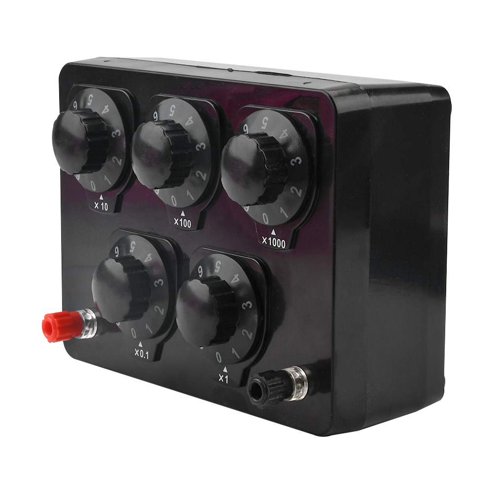 Precision Resistance Box 0-9999Ω/0-9999.9Ω Adjustable Decade Resistor Teaching Instrument for Physical Teaching Experiment Tools