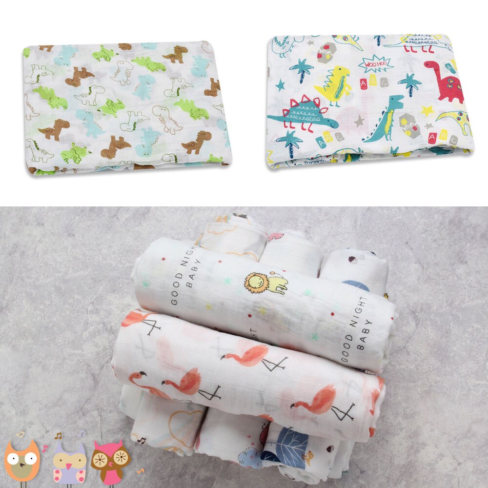 Muslin 100% Cotton Baby Swaddles Soft Newborn Blankets Bath Gauze Infant Wrap Sleepsack Stroller Cover Play Mat