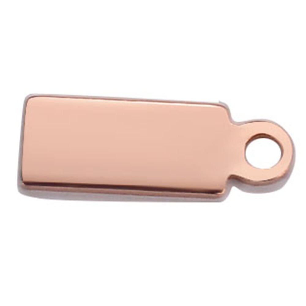 50 teile/los Edelstahl leer Stanzen Hund Stichworte Anhänger Charme DIY für Halskette Schmuck Zeug: Rose Gold