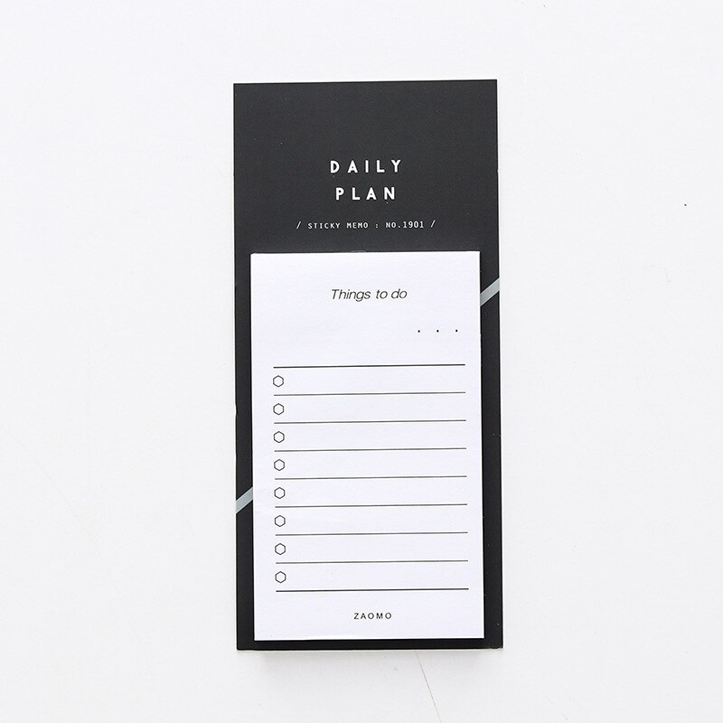 BULA 50 Sheets To Do List Check List Sticky Notes Memo Pad Notepad School Office Supplies Stationery: White